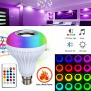 Bluetooth Light Bulb with Speaker, RGBW Remote Control LED Smart Music Light Bulb E27 Base Changing Color Lamp for Bar Decoration, Home, KTV,Party, Restaurant